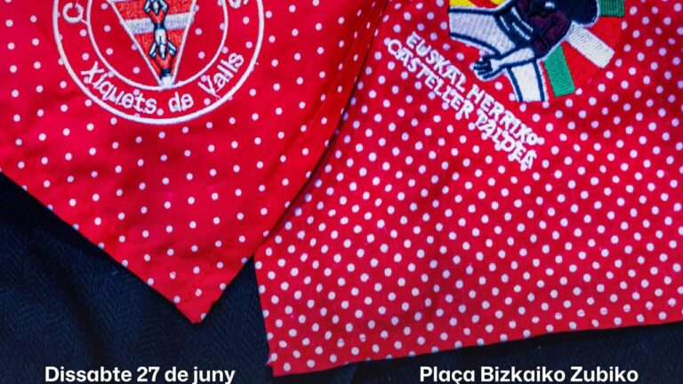 L’expansió del patrimoni viu: Valls projecta la força dels castells sobre el cel del País Basc