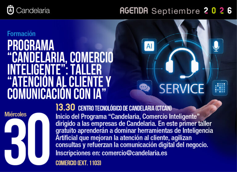 Candelaria posa en marxa un programa de formació gratuït amb quatre tallers presencials per introduir la intel·ligència…