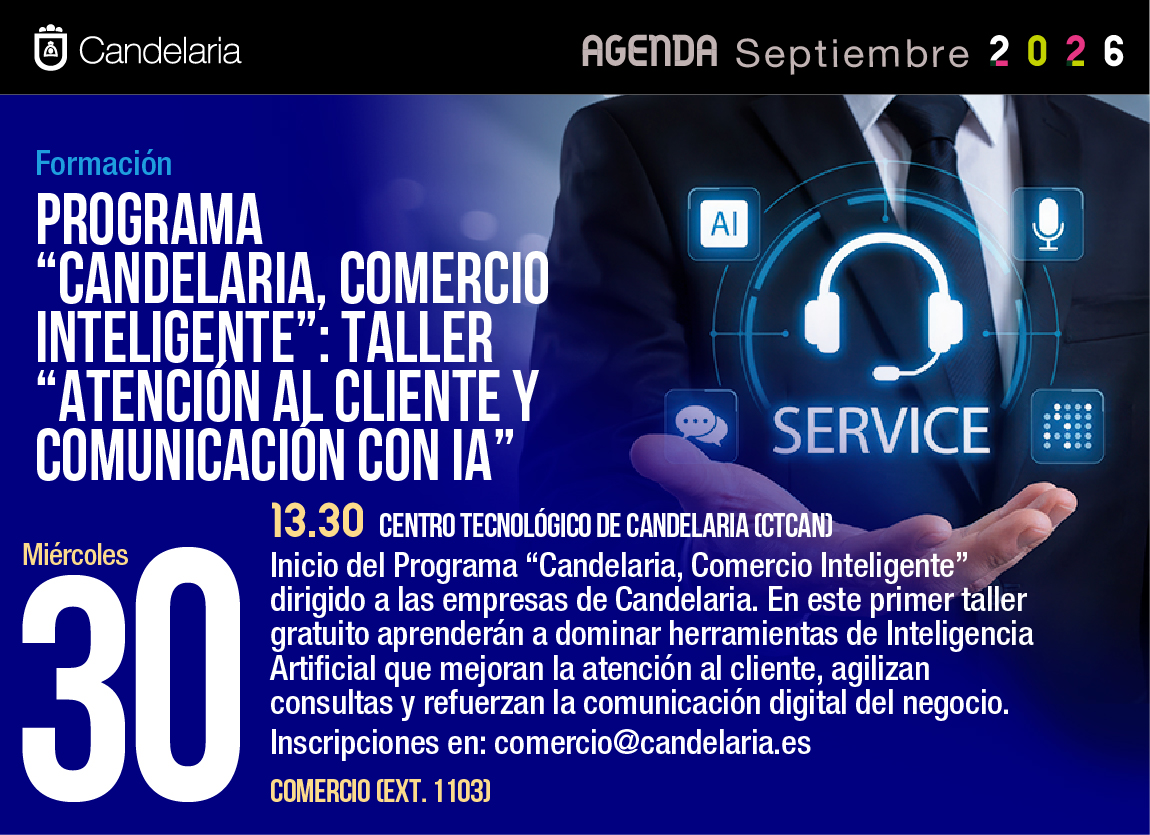 Candelaria posa en marxa un programa de formació gratuït amb quatre tallers presencials per introduir la intel·ligència artificial en els negocis locals